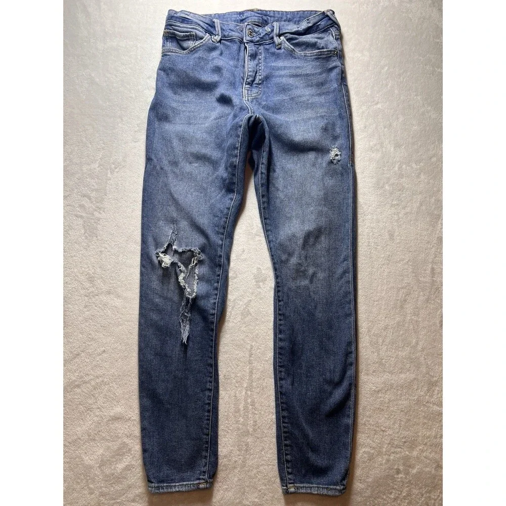 True Religion Jeans Size 29 Womens Jennie Curvy High Rise Skinny Blue Denim